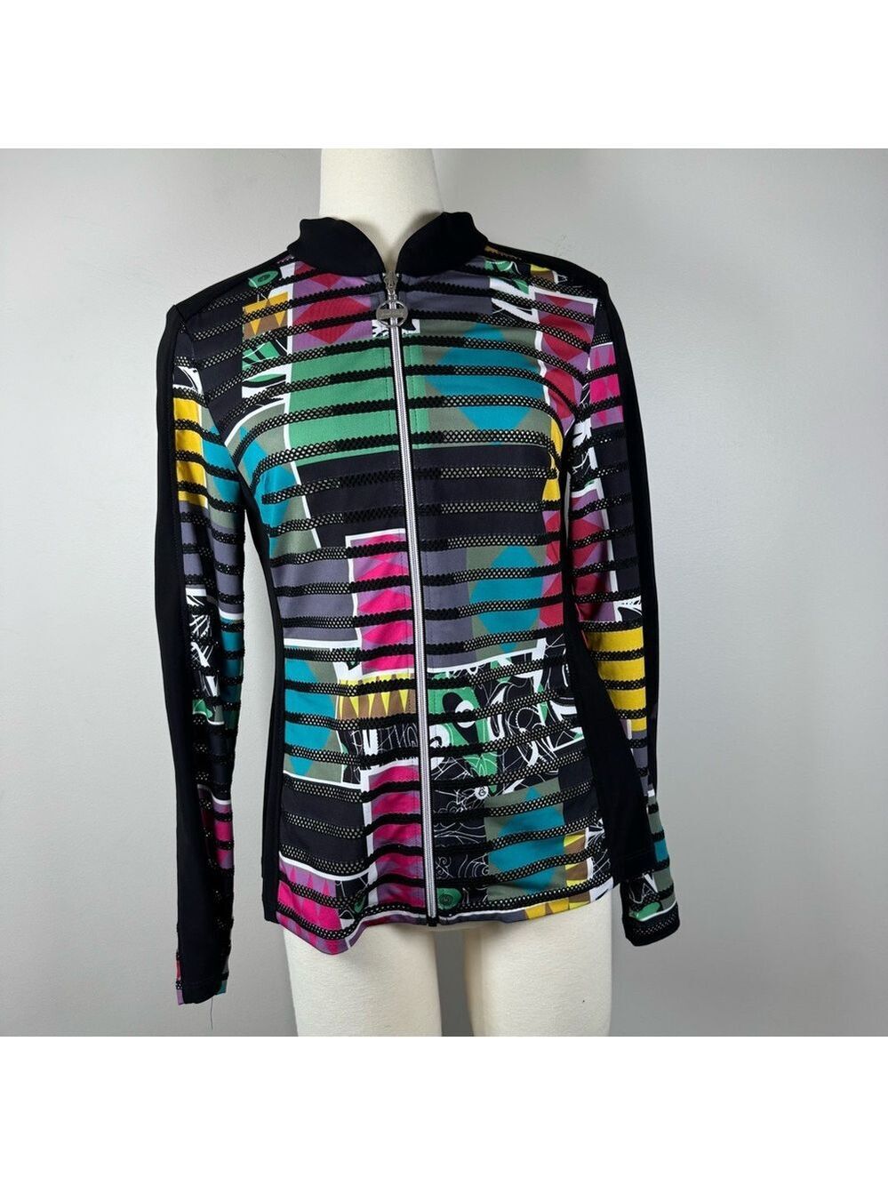 Joseph Ribkoff Multicolor Striped Jacket Size 8